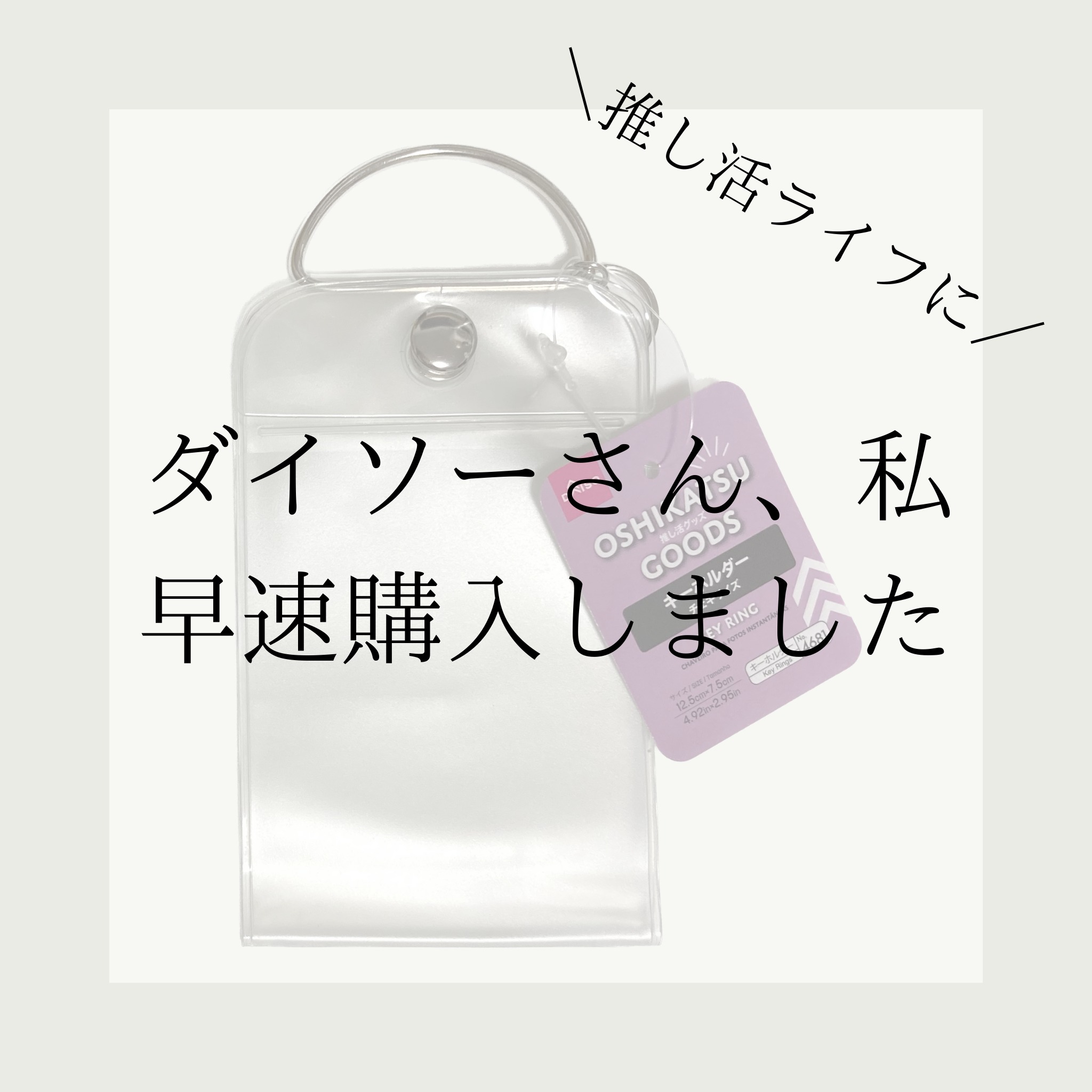 DAISO 【推し活】OSHIKASTU GOODS キーホルダー チェキサイズ